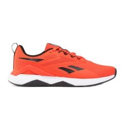 Buty Reebok Nanoflex Tr 2.0 100074537 pomarańczowe. Brązowe buty fitness męskie z materiału, bez zapięcia, na fitness i siłownię. Za 438.81 zł.