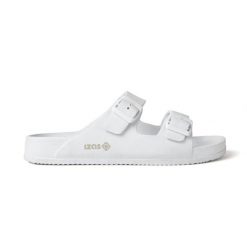 Klapki unisex w stylu sportowym HARDIN. Białe klapki i japonki męskie IZAS. Za 121.70 zł.