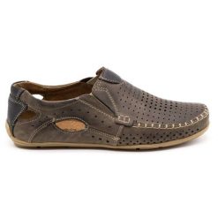 Olivier Buty męskie mokasyny 901 lato brązowe. Brązowe mokasyny męskie na lato, z gumy. Za 377.80 zł.