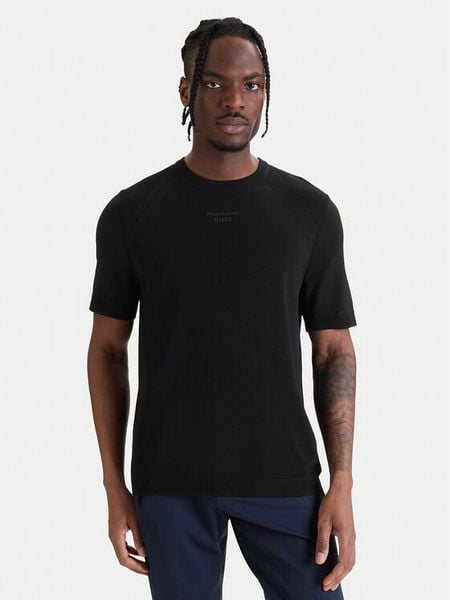 BOSS T-Shirt Spirit70 50558363 Czarny Regular Fit. Czarne t-shirty męskie Boss, m, bez wzorów, bez kołnierzyka. Za 554.99 zł.