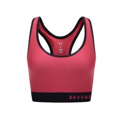 Biustonosz sportowy Under Armour MID KEYHOLE. Czerwone biustonosze sportowe damskie Under Armour, bez wzorów, z elastanu. Za 151.00 zł.