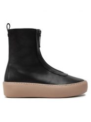 HÖGL Botki 8-100250 Czarny. Czarne botki damskie HÖGL, ze skóry, bez obcasa, na płaskiej podeszwie, bez zapięcia. Za 719.99 zł.