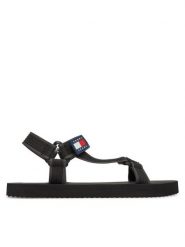 Tommy Jeans Sandały Tjm Casual Sandal EM0EM01563 Czarny. Czarne sandały męskie Tommy Jeans, z jeansu, bez zapięcia. Za 149.99 zł.