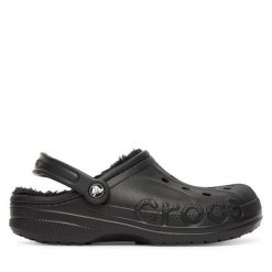 Klapki Crocs. Czarne klapki damskie Crocs, bez wzorów, bez obcasa. Za 189.99 zł.