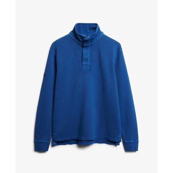 Klasyczny sweter camionneur z pikowanej bawełny Superdry. Niebieskie swetry męskie Superdry., xl, bez wzorów, z bawełny, bez kołnierzyka. Za 327.50 zł.