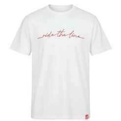 Odzież T-shirts unisex SkatePro RIDE THE LINE Koszulka - XL - Biały. Biała bluzki damskie SKATEPRO, xl, bez wzorów, eleganckie, bez kołnierzyka, bez ramiączek. W wyprzedaży za 97.99 zł.