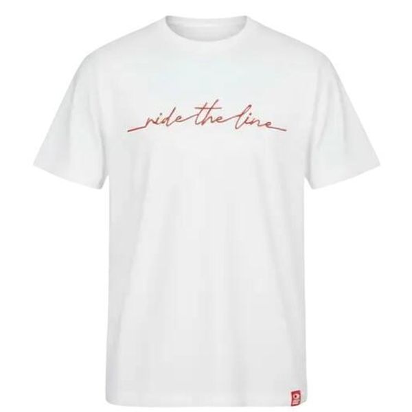 Odzież T-shirts unisex SkatePro RIDE THE LINE Koszulka - XL - Biały. Biała bluzki damskie SKATEPRO, xl, bez wzorów, eleganckie, bez kołnierzyka, bez ramiączek. W wyprzedaży za 97.99 zł.