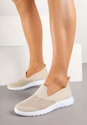 Beżowe Tenisówki z Elastyczną Cholewką Arnta. Brązowe trampki i tenisówki damskie Born2be, bez wzorów, z jeansu. Za 64.99 zł.