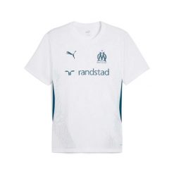 Koszulka treningowa OM 2024/25. Białe t-shirty sportowe męskie Puma, bez ramiączek, do piłki nożnej. Za 250.50 zł.