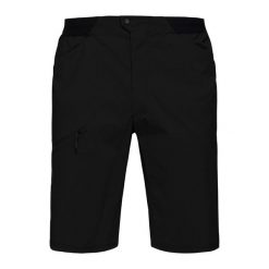 Spodenki trekkingowe męskie Haglöfs L.I.M Fuse. Czarne szorty męskie Haglöfs, bez kołnierzyka. W wyprzedaży za 261.40 zł.