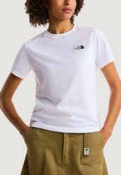 Koszulka crop top Kobieta W EVOLUTION SIMPLE DOME. Białe t-shirty damskie The North Face, s, bez wzorów, z bawełny, bez kołnierzyka. Za 157.35 zł.