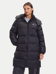Calvin Klein Jeans Płaszcz zimowy Essential LV047D502G Czarny Regular Fit. Czarne płaszcze damskie Calvin Klein Jeans, na zimę, l, bez wzorów, z jeansu. Za 929.99 zł.