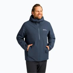 Kurtka ocieplana męska Jack Wolfskin Wisper Ins. Niebieskie kurtki męskie Jack Wolfskin, m, bez wzorów, z puchu, sportowe, bez kaptura. Za 849.99 zł.