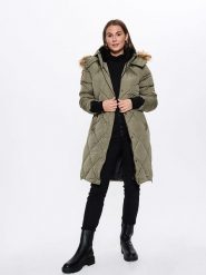 CANADA weather gear Płaszcz zimowy w kolorze khaki rozmiar: L. Brązowe płaszcze damskie CANADA weather gear, na zimę, l, bez wzorów, z puchu. Za 314.78 zł.