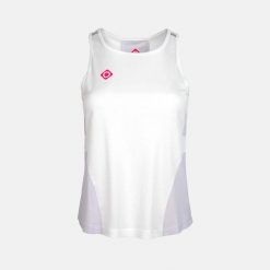 SPEZIA Technical Tank Top – lekki, oddychający i szybkoschnący. Białe topy damskie IZAS, bez wzorów, bez kołnierzyka. Za 139.09 zł.