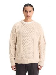 Scotch & Soda Sweter w kolorze beżowym rozmiar: XXL. Brązowe swetry męskie Scotch & Soda, xxl, bez wzorów, ze splotem, bez kołnierzyka. Za 259.74 zł.