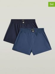 G-Star Bokserki (2 pary) w kolorze granatowym i niebieskim rozmiar: L. Niebieskie bokserki męskie G-Star, bez wzorów, z bawełny. Za 109.95 zł.