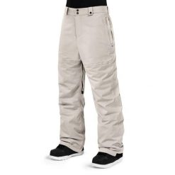 Spodnie snowboardowe męskie Groot. Brązowe spodnie materiałowe męskie SIROKO, bez wzorów, z elastanu, sportowe. Za 514.00 zł.