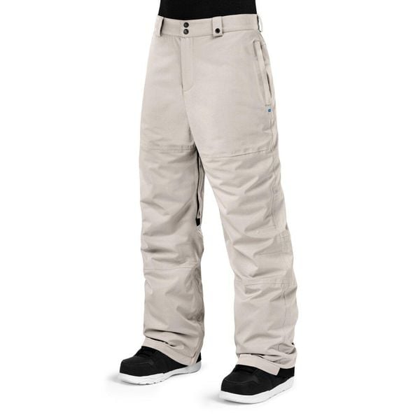 Spodnie snowboardowe męskie Groot. Brązowe spodnie materiałowe męskie SIROKO, bez wzorów, z elastanu, sportowe. Za 514.00 zł.