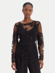 Rinascimento Bluzka CFC0126427003 Czarny Slim Fit. Czarne bluzki damskie RINASCIMENTO, xs, bez wzorów, z syntetyku, bez kołnierzyka, bez ramiączek. Za 419.99 zł.