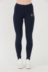 EA7 Granatowe damskie legginsy z małym logo, Rozmiar S. Niebieskie legginsy damskie EA7 Emporio Armani, s, bez wzorów. W wyprzedaży za 266.99 zł.