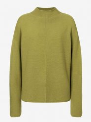 More & More Sweter w kolorze oliwkowym rozmiar: 44. Zielone golfy damskie MORE & MORE, bez wzorów, ze splotem, bez ramiączek. Za 136.13 zł.