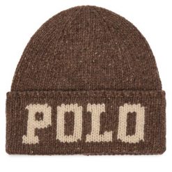 Czapka Polo Ralph Lauren. Brązowe czapki męskie Polo Ralph Lauren, na zimę, bez wzorów. Za 519.99 zł.