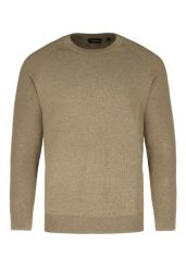 Sweter ze strukturą S-FORD. Brązowe swetry męskie Volcano, m, bez wzorów, z bawełny, bez kołnierzyka. Za 159.99 zł.