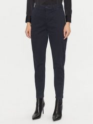 BOSS Spodnie materiałowe C_Tachini2-D 50508675 Granatowy Regular Fit. Niebieskie spodnie materiałowe damskie Boss, bez wzorów, z bawełny. Za 349.99 zł.
