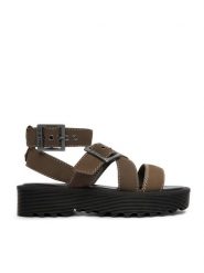 G-Star Raw Sandały CEO-WI16-AVA-03 Zielony. Zielone sandały damskie G-Star Raw, bez wzorów, z nubiku, bez obcasa, na płaskiej podeszwie. Za 269.99 zł.