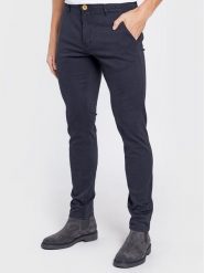 Blend Spodnie materiałowe Natan 20703472 Granatowy Regular Fit. Niebieskie spodnie materiałowe męskie Blend, bez wzorów, z bawełny. Za 169.99 zł.