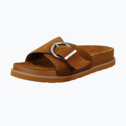 Klapki damskie GANT Mardale. Brązowe klapki damskie Gant, bez wzorów, z gumy, bez obcasa. Za 339.99 zł.