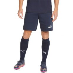 Spodenki Puma Teamfinal Casuals Shorts, Mężczyźni. Niebieskie szorty męskie Puma, z bawełny, bez kołnierzyka. Za 69.90 zł.
