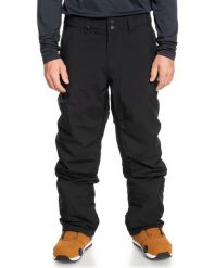 Spodnie snowboardowe męskie Quiksilver Estate. Czarne spodnie materiałowe męskie Quiksilver, bez wzorów, z materiału, sportowe. Za 649.99 zł.