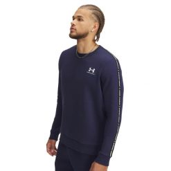 Męska regularna bluza casualowa (Granatowa/Biała). Białe bluzy z kapturem męskie Under Armour, l, z bawełny. Za 302.00 zł.