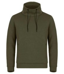 Clique Hobart bluza męska z stojącym kołnierzem, materiał air-layer. Zielone bluzy bez kaptura męskie CLIQUE, l, z elastanu. Za 201.82 zł.