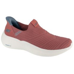 Buty sportowe Sneakersy damskie, Slip-Ins: Bobs Infinity - Daily. Czerwone buty sportowe na co dzień damskie Skechers, bez wzorów, trekkingowe. Za 279.99 zł.