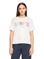 CARTOON Koszulka w kolorze białym rozmiar: 46. Białe t-shirty damskie Cartoon, bez wzorów, z bawełny, bez kołnierzyka. Za 60.99 zł.