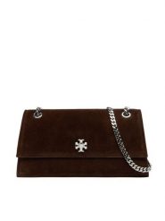 Tory Burch Torebka Kira Turnlock Suede Shouldr Bag 169176 Brązowy. Brązowe torebki klasyczne damskie Tory Burch, bez wzorów, ze skóry, wizytowe, bez kołnierzyka, bez ramiączek. Za 2,699.00 zł.