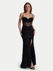 Hey Kyla Sukienka wieczorowa 5AI064HK Czarny Regular Fit. Czarne sukienki damskie Hey Kyla, bez wzorów, z syntetyku, wizytowe, bez kołnierzyka, bez ramiączek. Za 789.99 zł.