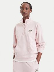 Lacoste Bluza SF8504 Różowy jasny Regular Fit. Czerwone bluzy bez kaptura damskie Lacoste, z bawełny. Za 639.99 zł.