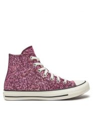 Converse Trampki Chuck Taylor All Star Glitter Hi A11137C Różowy. Czerwone trampki i tenisówki damskie Converse, bez wzorów, z materiału. Za 379.99 zł.