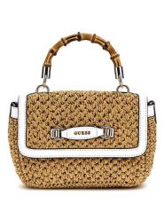 Guess Torebka w kolorze beżowym - 27 x 13 x 6 cm rozmiar: onesize. Brązowe torebki klasyczne damskie Guess, z aplikacjami, z materiału, bez dodatków. Za 417.28 zł.