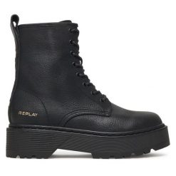Trapery REPLAY. Czarne trapery damskie Replay, bez obcasa. Za 349.99 zł.
