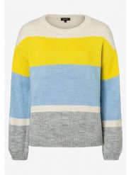 More & More Sweter w kolorze błękitno-szaro-żółtym rozmiar: 42. Niebieskie swetry klasyczne damskie MORE & MORE, bez kołnierzyka. Za 136.13 zł.