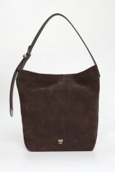 Torebka zamszowa Bucket Big Trittico PINKO. Torebki klasyczne damskie Pinko, bez wzorów, z zamszu, zamszowe, bez dodatków. Za 1,979.00 zł.