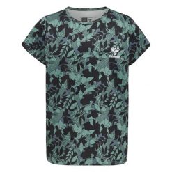 Koszulka dla dziewczynki Hummel Nanna. Niebieskie koszulki dziewczęce HUMMEL, z aplikacjami, z dżerseju, bez ramiączek. Za 136.00 zł.