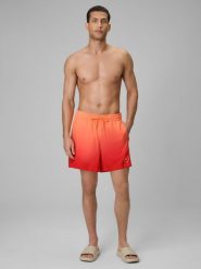 4F Spodenki plażowe boardshorty męskie - pomarańczowe L. Brązowe szorty męskie 4f, bez wzorów, z materiału. Za 99.99 zł.