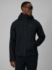 Kurtka softshell wiatroodporna membrana 8000 męska 4F 4FWSS26TSOFM563. Czarne kurtki outdoor męskie 4f, m, bez wzorów, z elastanu, bez kaptura. Za 402.99 zł.