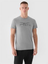 4F T-shirt regular męski 4F x Robert Lewandowski - szary XL. Szare t-shirty męskie 4f, m, bez wzorów, z bawełny, bez kołnierzyka. W wyprzedaży za 59.99 zł.